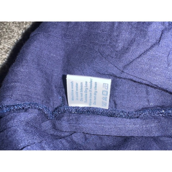 Roller Rabbit Blue & White Striped Cotton Pants sz M | Bohemian Wide-Leg Style - Picture 5 of 8